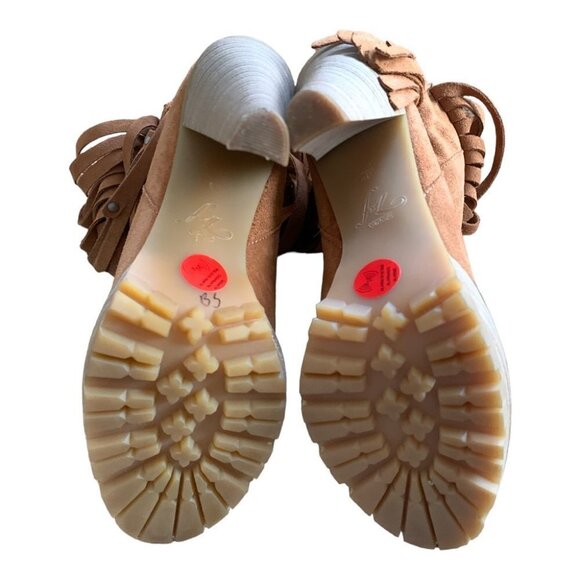 Zara Fringed booties with platform lug soles size 40 - Picture 9 of 15